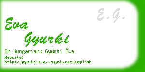 eva gyurki business card