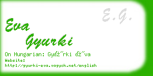 eva gyurki business card